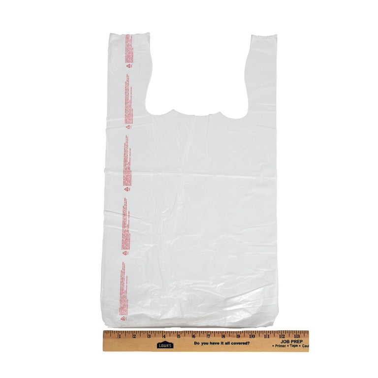 Plastic T Shirt Bags - Red - 11½” x 6 x 21 - Case of 1,000