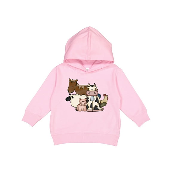 Inktastic Cute Horse, Sheep, Cow, Pig, and Rooster Farm Animals Toddler Hoodie