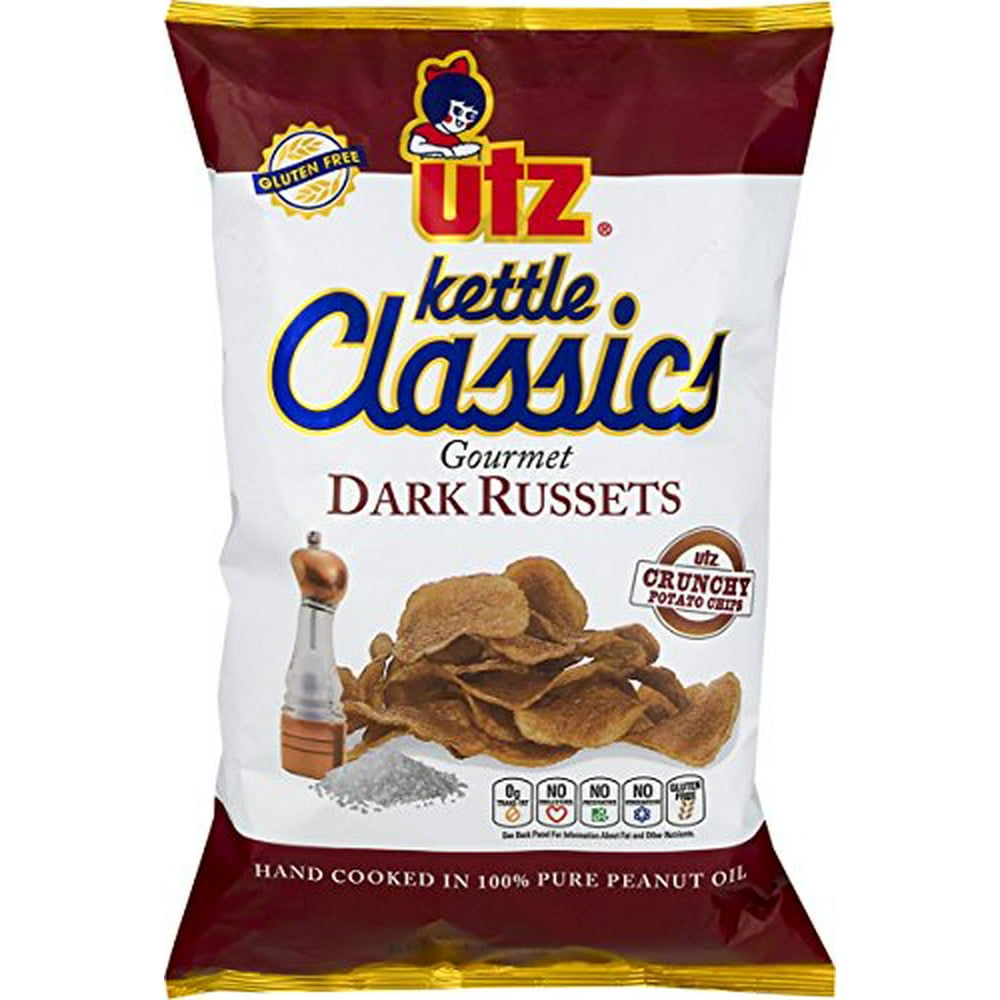 Utz Kettle Classics Gourmet Dark Russets Potato Chips 8 oz. Bag (3 Bags)