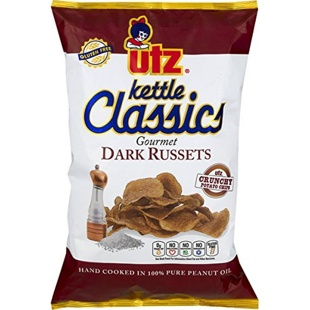 Utz Kettle Classics Gourmet Dark Russets Potato Chips 8 oz. Bag (3 Bags