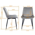 thumbnail image 4 of XINMICS Modern Velvet Dining Chairs Set of 2, Gray, 4 of 7