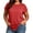 ZA-Red-plus size tops for women, variant on Yourumao Women's Plus Size Tops Asymmetrical Hem Short Sleeve Tunics with Button V Neck Loose Casual Blouses for Summer Outdoor