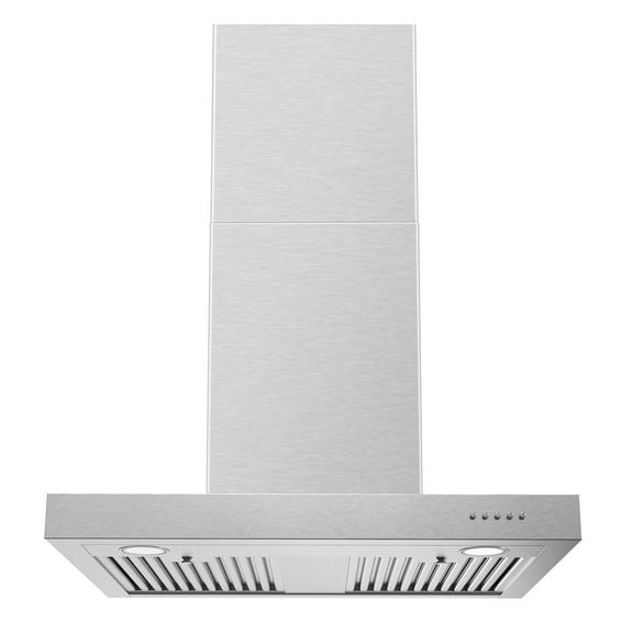 Joeaonz 30-Inch Wall-Mount Range Hood 900CFM Stainless Steel 3-Speed Exhaust with LED Bulbs