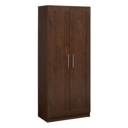 akadaHOME Tall 2 Door Storage Cabinet - Walnut