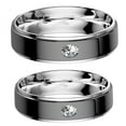 thumbnail image 2 of LaRaso & Co Black Ceramic Wedding Band Rings for Him Her Men Women Couples 7/9, 2 of 4