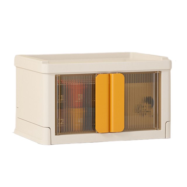 Sundries Storage Box Double Door Foldable with Phone Stand Desktop Sundries Office Storage Container Household Products