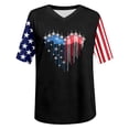 thumbnail image 3 of Women's 250 Anniversary USA Shirt 250th Anniversary USA Shirt V Neck American Flag Patriotic 4th of July Shirts, 3 of 5
