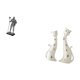 thumbnail image 4 of Figura de escritorio,Estatua Arte Artesanía Coleccionable Escritorio Oficina,Figura decorativa,pieza de arte,decoración del hogar,Figura de gato,Esculturas de pareja de gatos Figura de gato, 4 of 7