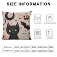 thumbnail image 5 of PHYHOO Happy Halloween Cute Ghost Pink Throw Pillow Covers, Flowers Cushion Case for Sofa Couch, 5 of 5