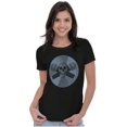 thumbnail image 3 of Vintage Skull Cross Mics Vinyl Womens Slim Fit Graphic Tee Brisco Brands S, 3 of 5