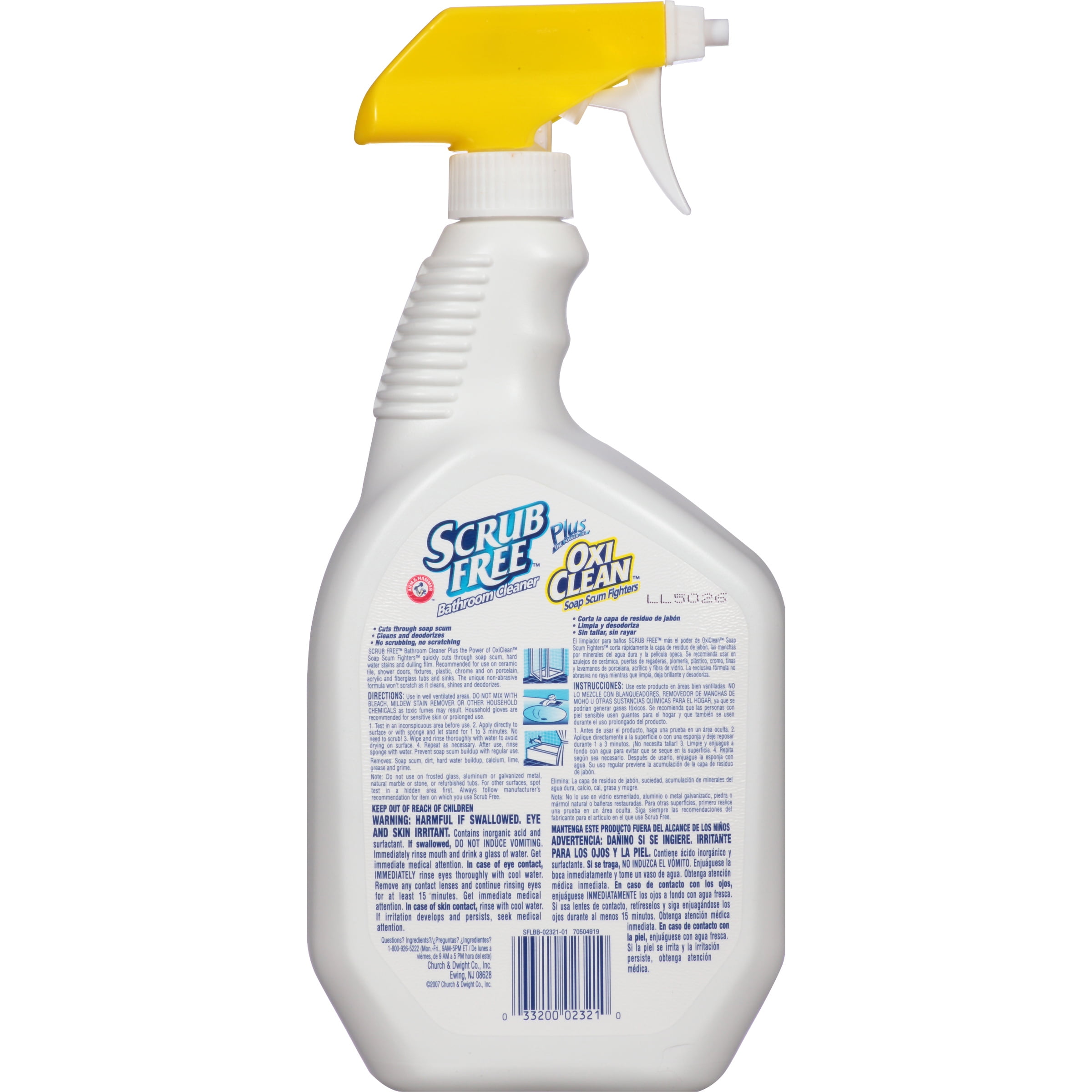 Scrub Free Bathroom Cleaner plus OxiClean 38.4 fl. oz. Spray Bottle