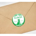thumbnail image 6 of Darling Souvenir Round 45 Pcs Wedding Couple Save The Date Stickers Personalized Bride Groom Names And Date Envelope Seals - Green, 6 of 7
