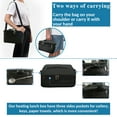 thumbnail image 3 of Car Food Warmer Portable 12V Personal Oven for Car Heat Lunch Box with Adjustable/Detachable shoulder strap, Using for Work/Picnic/Road Trip, Electric Slow Cooker for Food (Black), 3 of 4