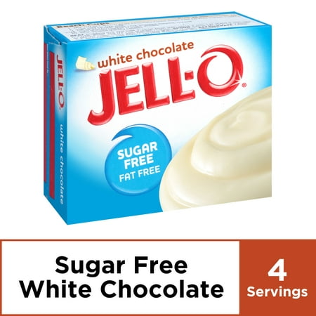 (4 pack) (4 Pack) Jell-O White Chocolate Sugar-Free-Fat-Free Instant Pudding & Pie Filling, 1 oz Box