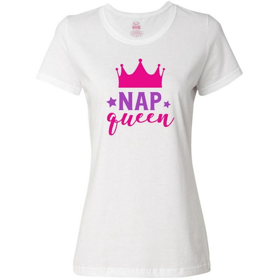 Inktastic Nap Queen, Princess, Crown, Stars, Sleep, Sleeping Women's T-Shirt