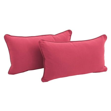 Blazing Needles 20 x 12 in. Twill Back Support Pillows with Cording - Set of 2