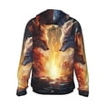 thumbnail image 2 of Goofa Red And White Flame Fox Printed Women's UPF 50+ Sun Protection Hoodie Jacket Lightweight Long Sleeve Sun Shirt for Women with Pocket Hiking Outdoor-Small, 2 of 9