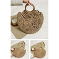 thumbnail image 4 of Kukuzhu Round Straw Bag for Women Large Summer Beach Tote Handbag Handwoven Straw Crossbody Bag Woven Handle Shoulder Bag, 4 of 7