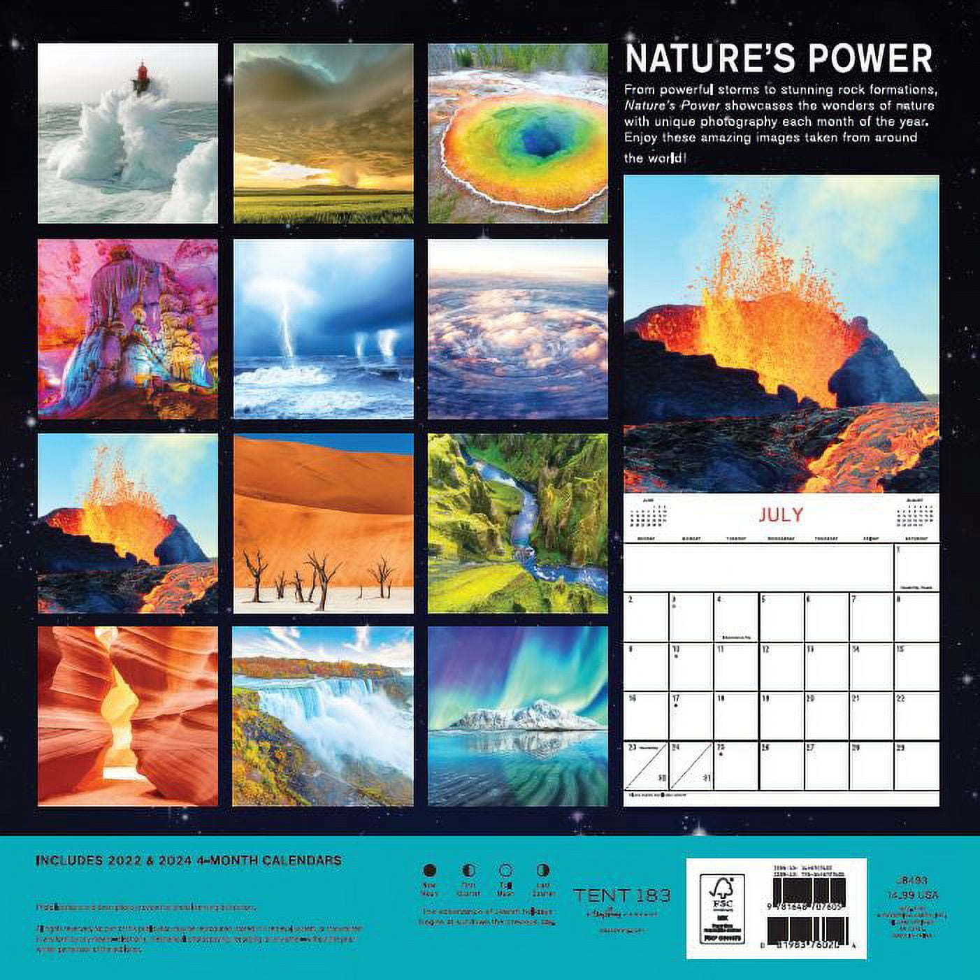 2023 -12 Month Calendar- Nature's Power 12x12 Hanging Wall Calendar by DaySpring