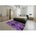 thumbnail image 5 of Ahgly Company Machine Washable Indoor Rectangle Transitional Purple Iris Purple Area Rugs, 5' x 8', 5 of 7
