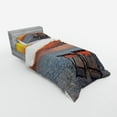 thumbnail image 2 of Ambesonne Nature Bedding Set 3 Pcs, Beach with Colorful Sky, Twin XL, Orange Red Grey, 2 of 2