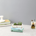 thumbnail image 3 of GARSHEON Book Planter, Ceramic Planters with Drainage Hole, Ceramic Book Vase for Flowers, Cute Plant Pot for Book Shelf Decor, Book Shaped Vase for Book Lovers Gifts, Book Lovers Women, 3 of 7