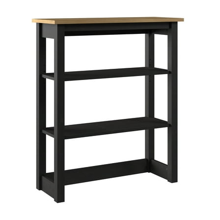 Mayfield Tall Hutch Organizer in Vintage Black and Reclaimed Pine