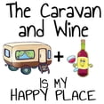 thumbnail image 2 of CafePress - Caravan And Wine Is My Happy Place Mugs - 11 oz Ceramic Mug - Novelty Coffee Tea Cup, 2 of 4