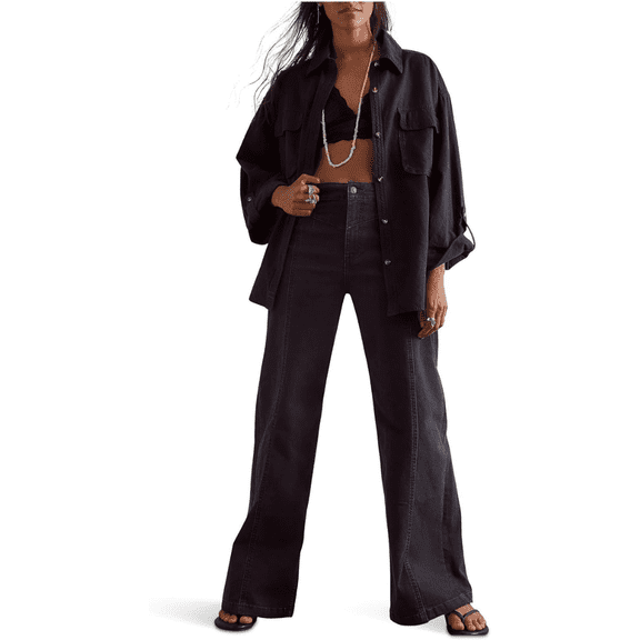 Free People Libre Wide Leg Cafe Noir 24