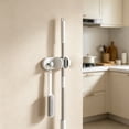 thumbnail image 6 of Wall Mount No Drill Mop And Broom Clip Organizer, Self Adhesive Mop Holder, Heavy Duty Storage Rack For Bathroom Laundry Room Door, 6 of 6