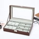 thumbnail image 4 of Minnieouse Reloj 6 3 ranuras caja almacenamiento joyería exhibición gafas organizador exquisitas cajas gafas de sol caja contenedor regalo Ropa, zapatos y accesorios Miscelánea Marrón Minnieouse  AP018017-02, 4 of 6