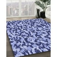thumbnail image 2 of Ahgly Company Indoor Square Patterned Jeans Blue Area Rugs, 8' Square, 2 of 6