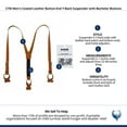 thumbnail image 7 of CTM  Coated Leather Button-End Y-Back Suspender with Bachelor Buttons (Men), 7 of 7