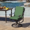 thumbnail image 3 of ARDEN 2-Pack Outdoor Patio Dining Chair Cushion, 20x44, Rain-Proof Seat Pad, Fade-Resistant Outdoor Cushion Bright Moss Green Leala, 3 of 13