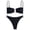 Black, variant on Staron Women's Bikini Swimsuits Two-Piece Beach Vacation Comfortable Casual Bikini Set, Beige S