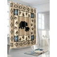 thumbnail image 3 of Fsddascl Farmhouse Bear Shower Curtain Set - 48" x 72" Washable Bathtub Curtain with 12 Hooks, Country Vintage Animals Paw Print Brown Waterproof Fabric Stall Shower Curtains for Bathroom/Bathtub, 3 of 6