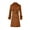 Brown, variant on Women's Double Breasted Coat Outerwear Long Trenchcoat Long Sleeve Spring Detachable Trench Coats Fashion Fitted Brown Medium