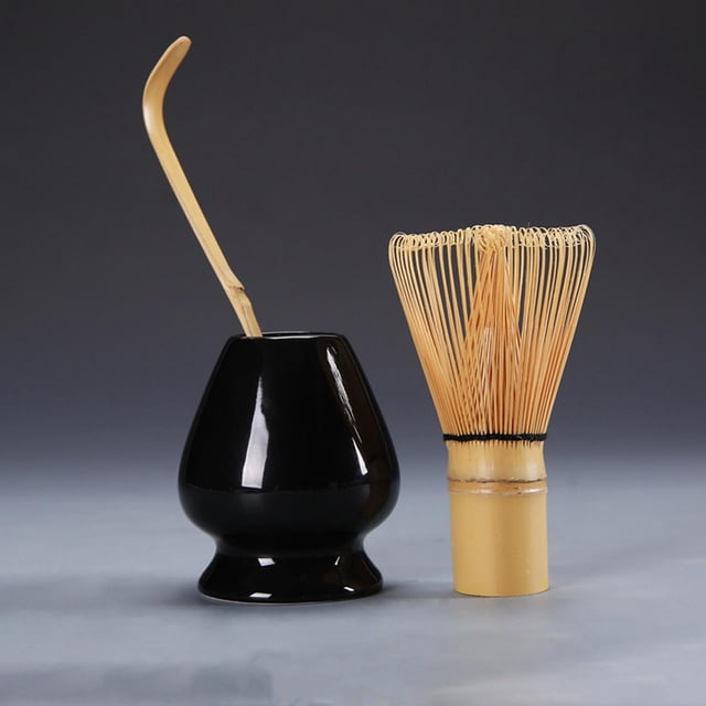 Juego de Matcha Matcha, de té tradicional, soporte de de cerámica, juego de Matcha japonés tradicional G negro Yotijar Soporte para batidor Matcha