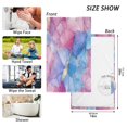 thumbnail image 6 of Yayeee 2 Pack Hand Towels for Bathroom 100% Cotton 16" x 28" Soft Absorbent Kitchen Towel, Watercolor Blue Marble Pattern, 6 of 7