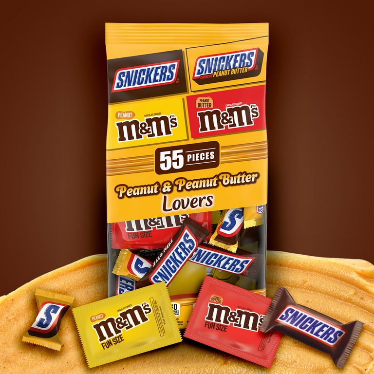 Mars Candy, Peanut & Peanut Butter Lovers, Fun Size, Packaged Candy