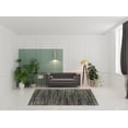 thumbnail image 2 of 6' X 9' Black Navy Gold Ivory And Blush Abstract Power Loom Stain Resistant Area Rug, 2 of 4
