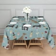 thumbnail image 3 of Dogs with Wine and Glasses Square Tablecloth,Waterproof Square Table Cover,Wipeable Spillproof Washable Table Cover for Home Kitchen Party Decor 52"x52"(132x132cm), 3 of 6