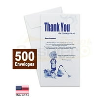 500 Cashier Depot Housekeeping Tip Thank you Envelope, White, 3 1/2" X 6 1/2", Premium 24lb. White, 500/box (HK7W)