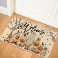thumbnail image 4 of Halloween decoration kitchen mat cushion anti fatigue carpet, fun pumpkin ghost cat decoration, seasonal Halloween anti slip heavy-duty carpet floor and door mat, suitable for indoor and outdoor use, 4 of 11