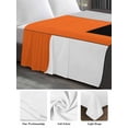 thumbnail image 6 of Burnt Orange Black Full Size Flat Sheet, Wrinkleproof & Fadeproof Cooling Flat Bed Sheet Only, Modern Abstract Geometric Breathable Soft Bedding Top Sheets 81 x 96 Inches, 6 of 8