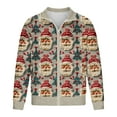 thumbnail image 4 of Christmas Sweater Jacket Men Zip Up Santa Knitted Cardigan Sweaters Xmas Warm Winter Coats with Pockets, 4 of 4