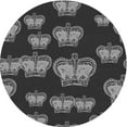 thumbnail image 1 of Ahgly Company Machine Washable Indoor Round Transitional Charcoal Black Area Rugs, 3' Round, 1 of 7