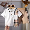 thumbnail image 2 of Zshosam Boys Outfits Toddler Baby Boy Outfit Embroidery Short Sleeve T-Shirt Top and Shorts Clothes Set Size 6 9 Months,(Khaki 6-9 Months), 2 of 7