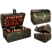 Conjurer Co Mimic Chest Dice Storage Box | DnD Lockable Vault | Gift for Dungeons & Dragons Players, Dungeon Master/DM or RPG Gaming | D & D Holder Case | Holds 4 Sets of Polyhedral Dice or 28 Die