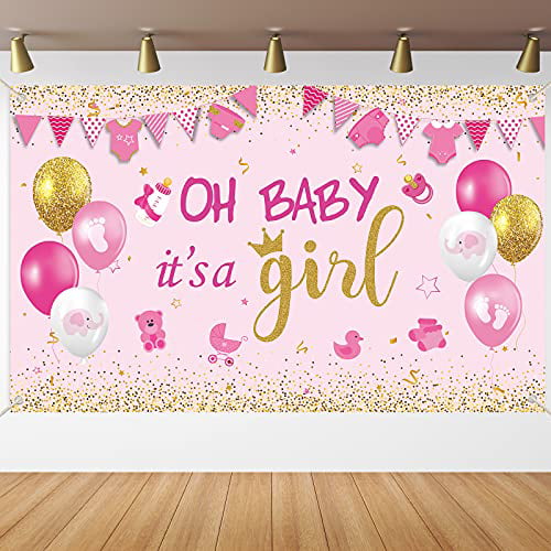 Baby Girls Pink 1st Birthday Backdrop 10x6.5 Polyester Indoor Birthday Photo Booth Candy Bar Ice Cream Lollipop Balloons Background Wooden Floor Kids Baby Shoot Party Banner Cake Smash Wallpaper
